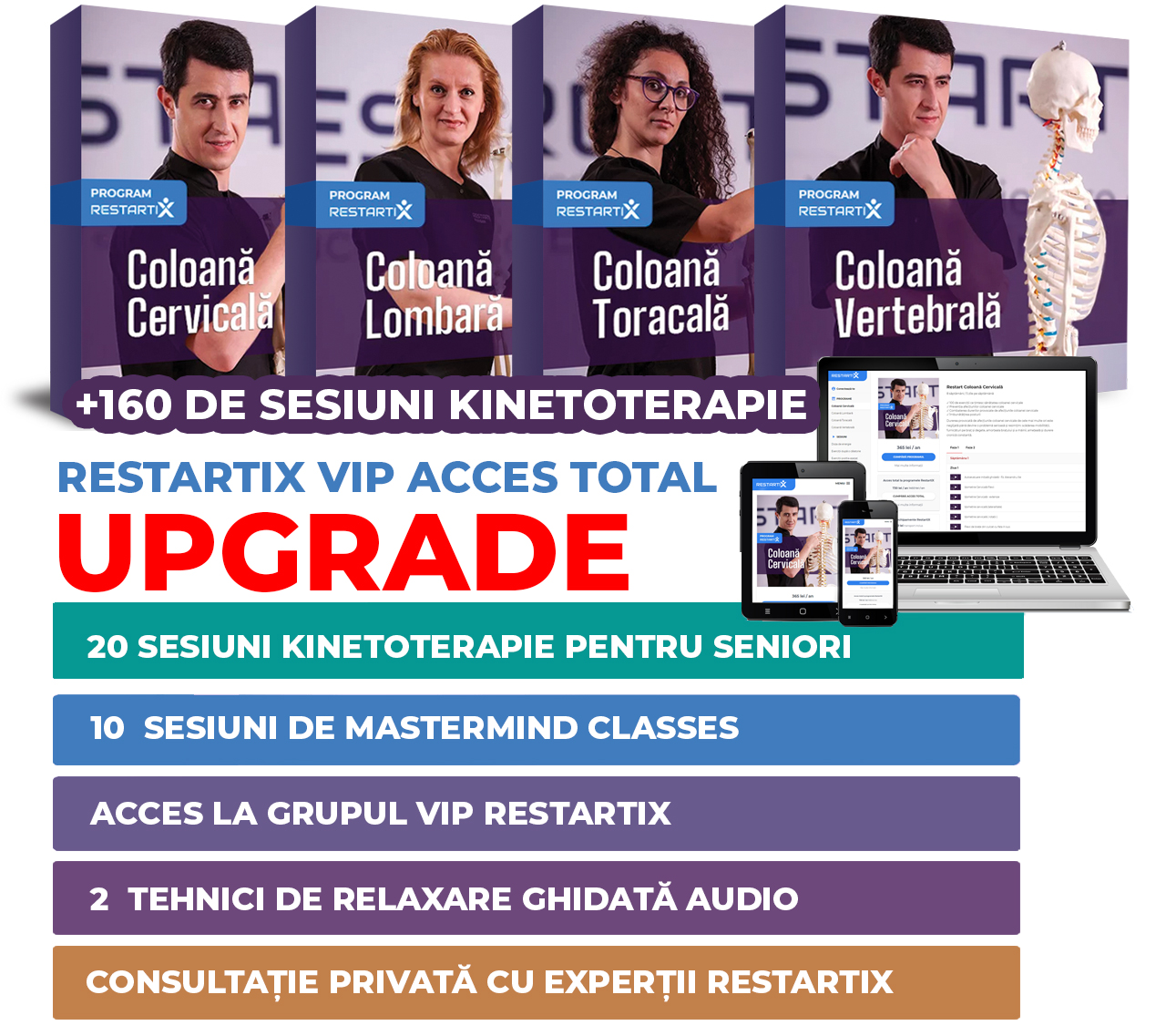 Upgrade la Pachet RestartiX VIP Acces Total