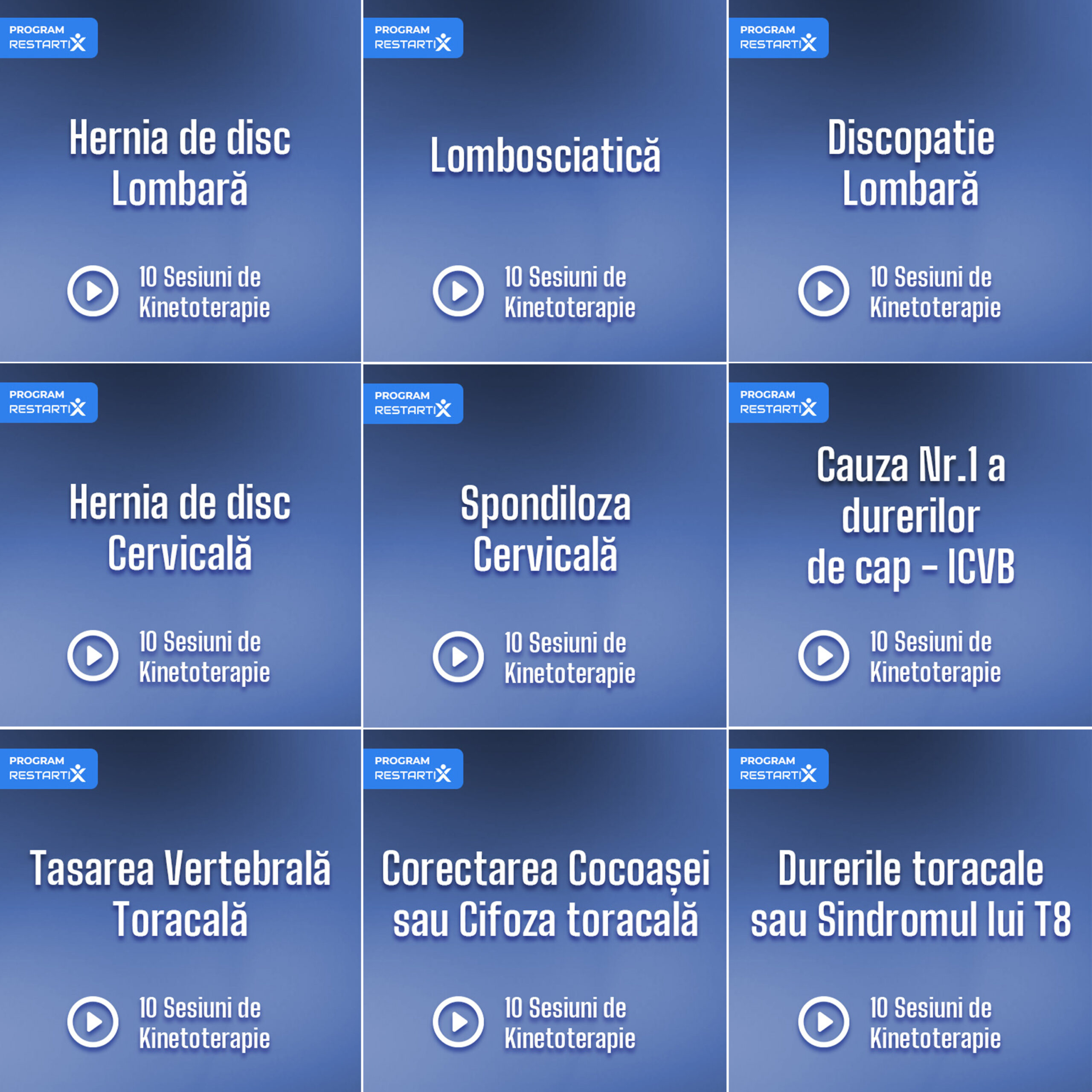 Protocoale de Recuperare prin Kinetoterapie Asistată Online RestartiX - Abonament 30 zile
